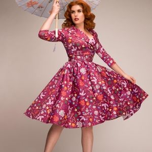 Pinupgirl clothing Pinup couture. Dapper Day Birdie Dress